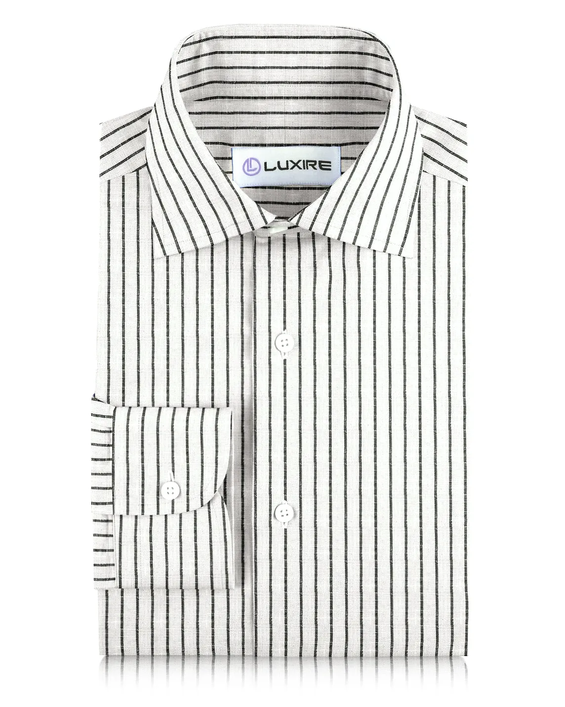MoistureWickingTechnology White Black Pin Stripes Linen
