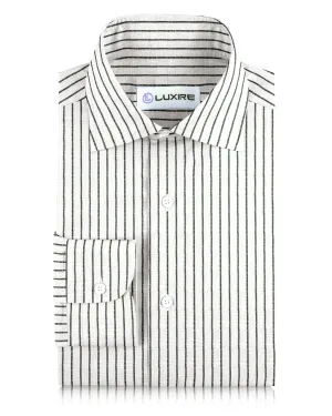 MoistureWickingTechnology White Black Pin Stripes Linen