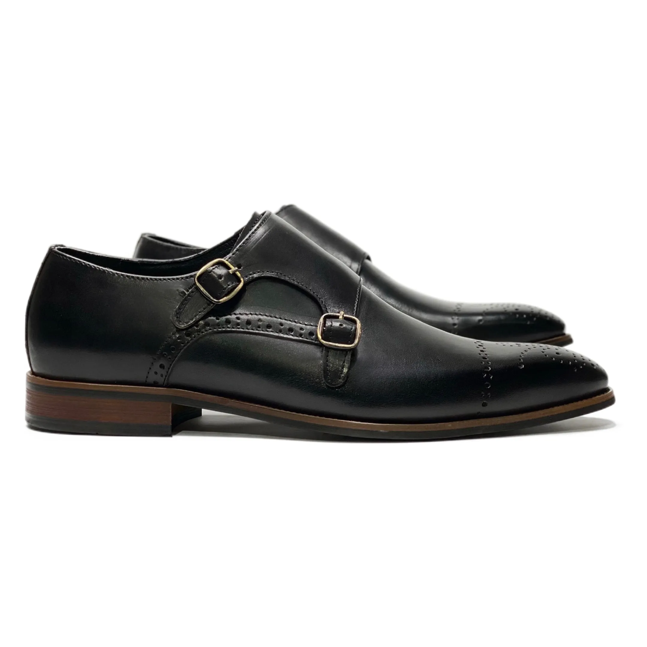Stitched Seams Soft Roll Zerah Double Monk Straps