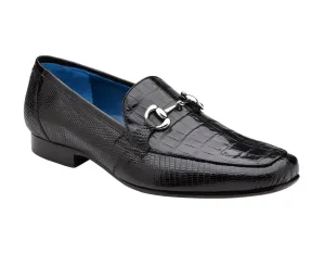 Belvedere Udine Genuine Caiman Crocodile and Lizard Leather Loafer in Black Quick Flow Japanese Minimalism