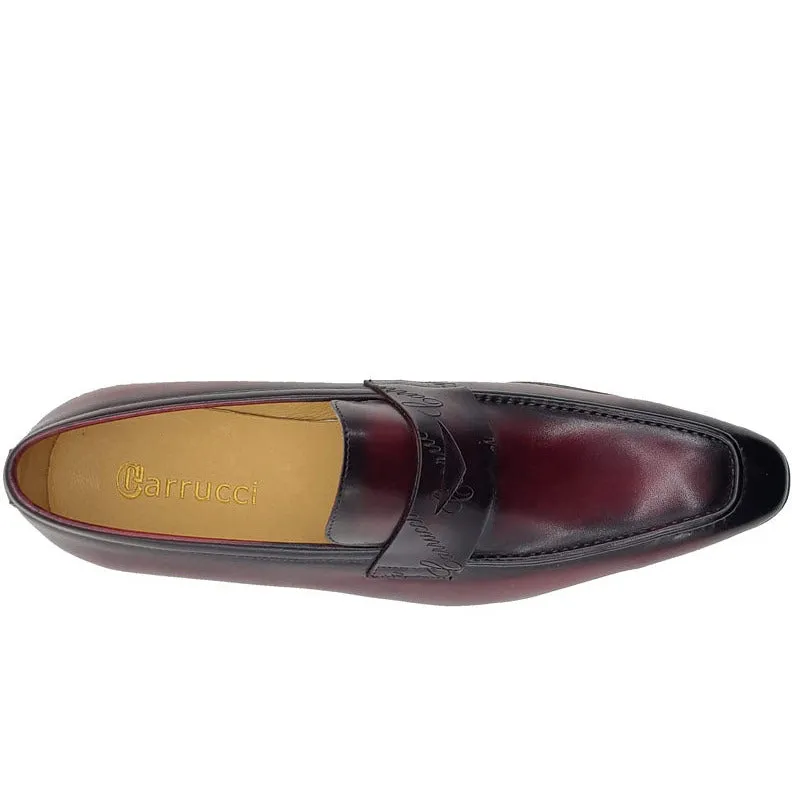 Carrucci Burgundy Signature Casual Loafer Foot Care