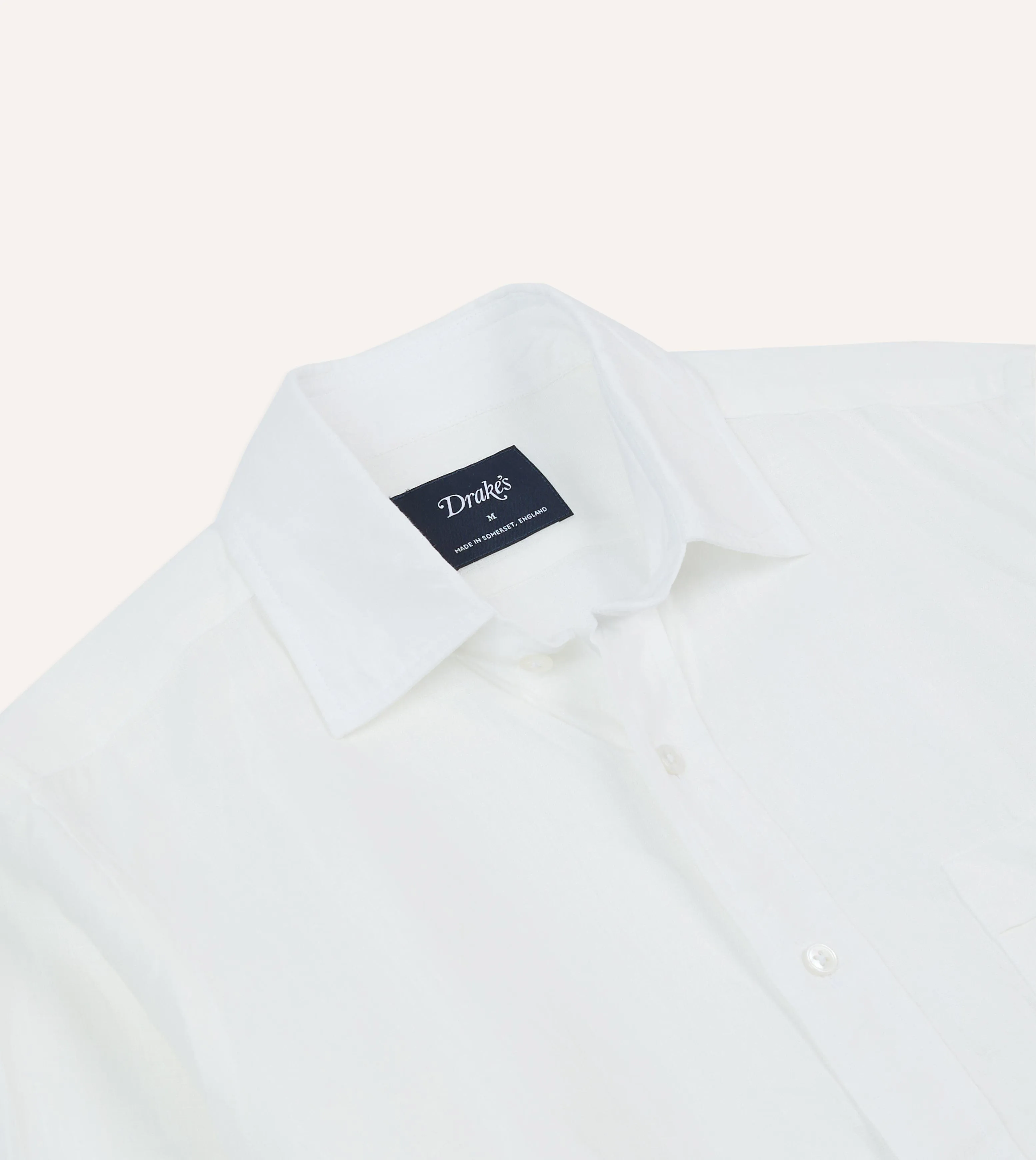 Tailored Fit Eco Dye Technique Ecru Linen Spread Collar Shirt