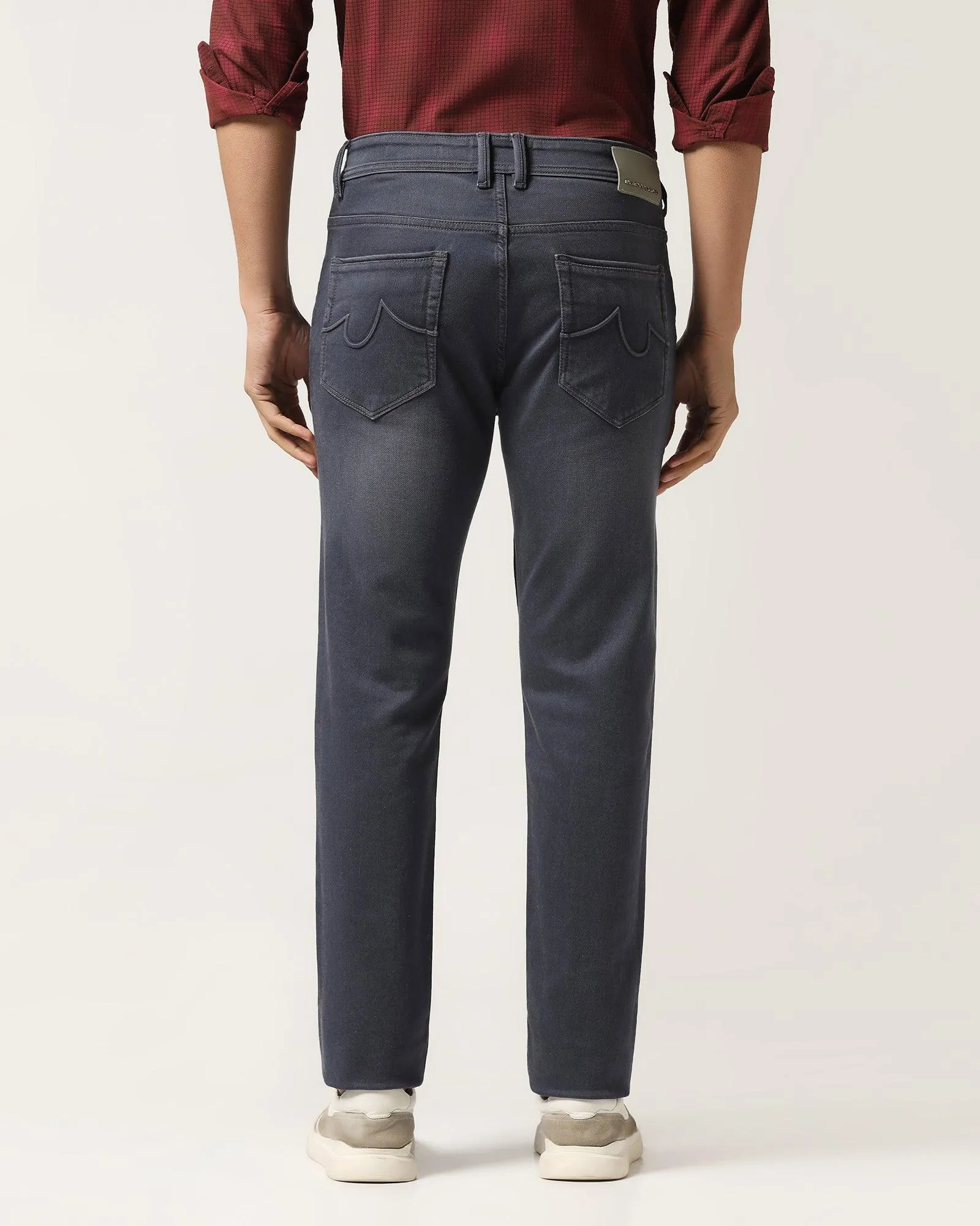 Slim Yonk Fit Grey Textured Jeans - Pat Vintage Inspired Weave