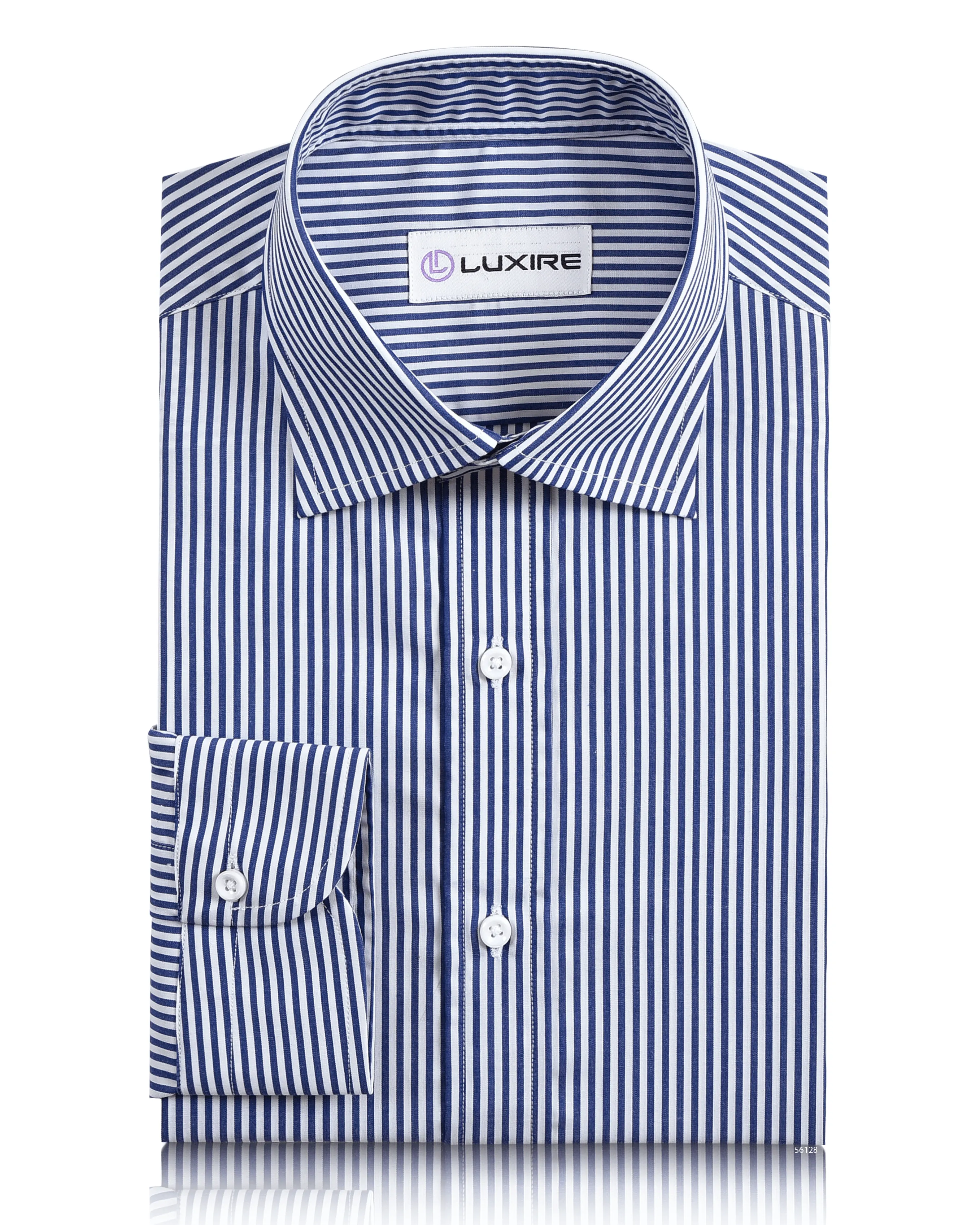 Dark Blue Awning Stripes Shirt Smooth Texture Rooftop Bar