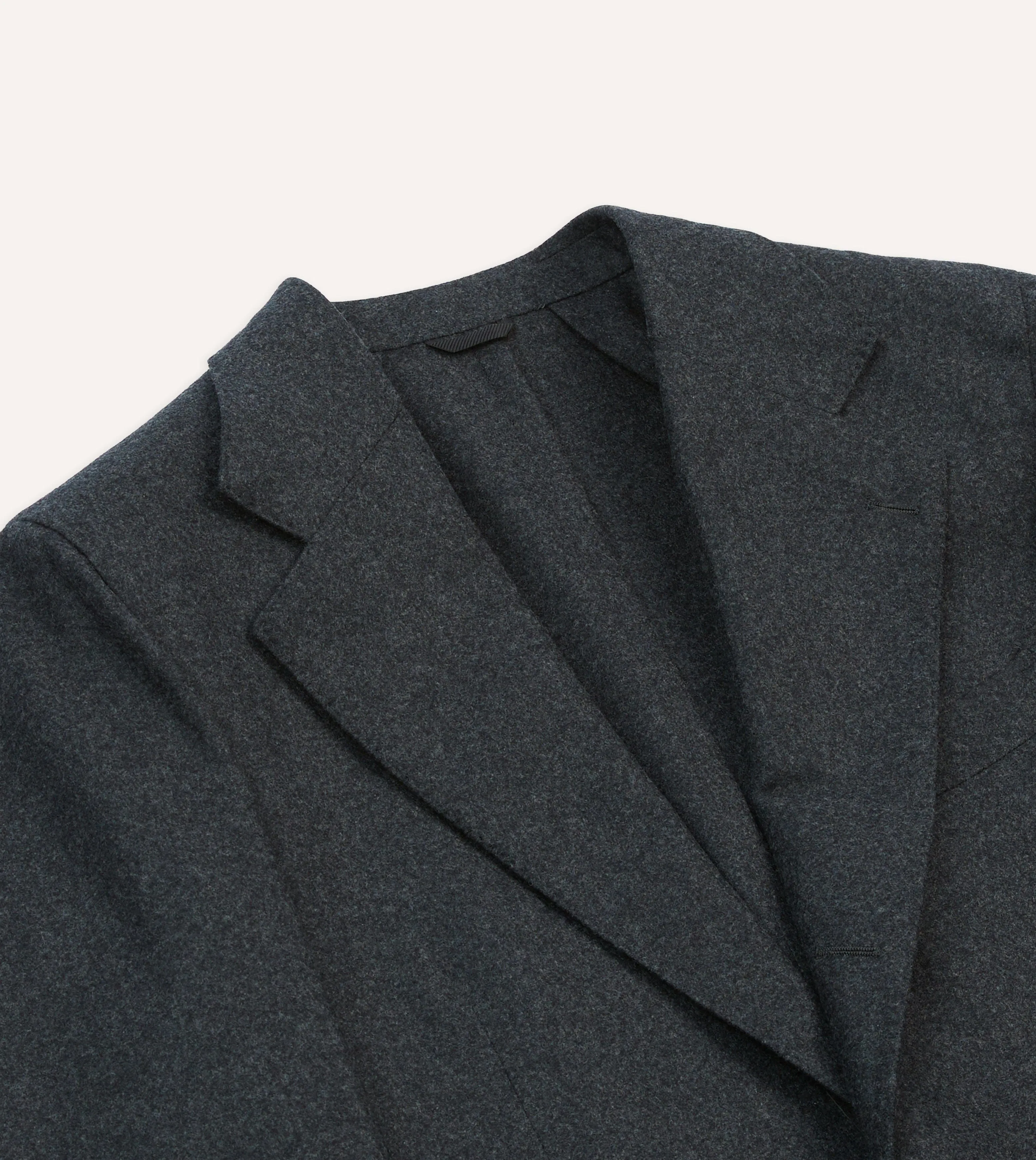 stain resistant coating Durable Stitching Grey Wool Flannel Tailored Jacket