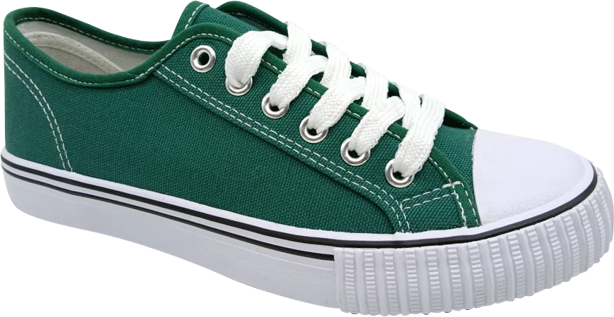 Modern Tread Fast Slip Green Lace Up Classic Canvas Men's Shoes SP643