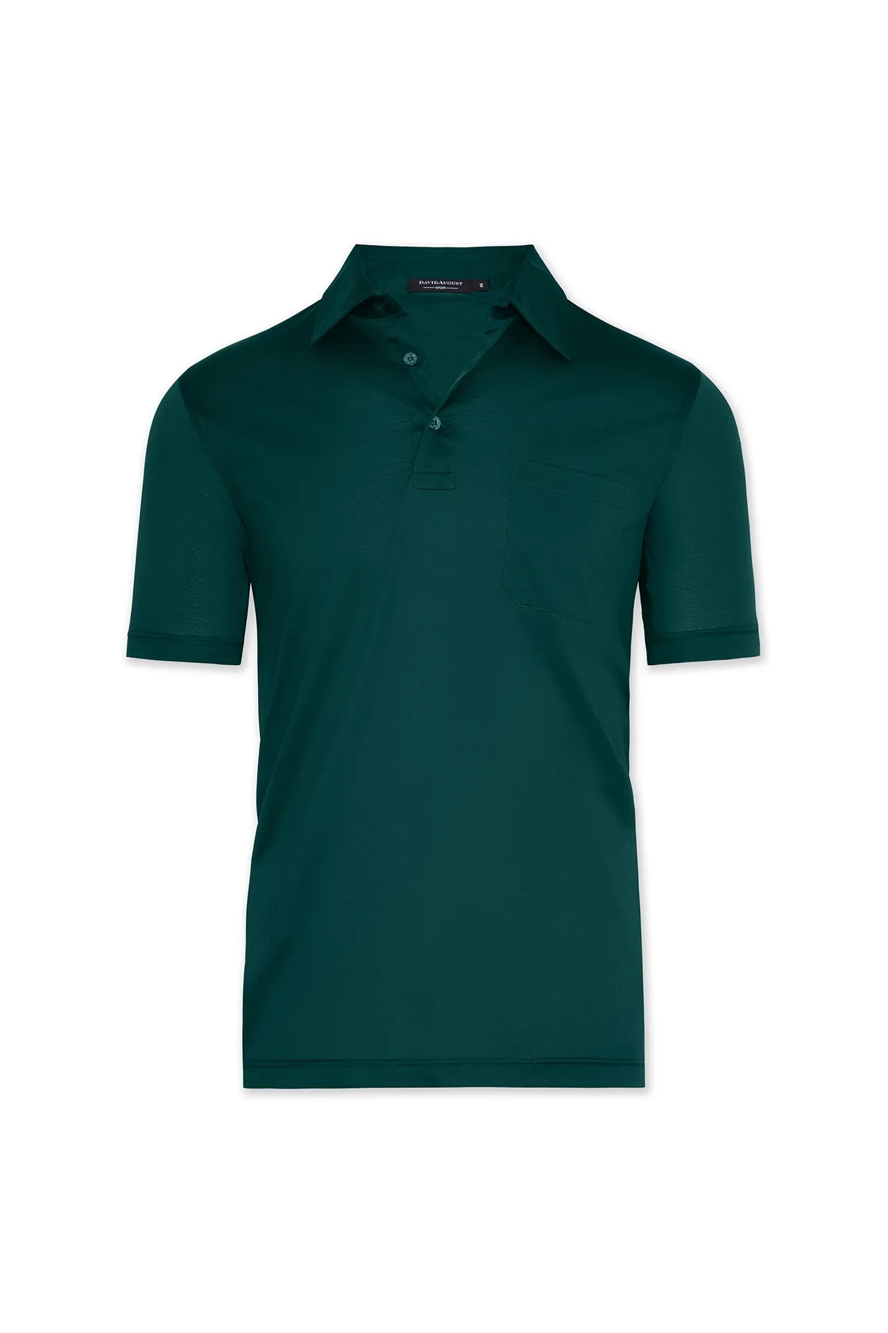 David August Mercerized Cotton Polo Arcadia Green Comfortable Outfit