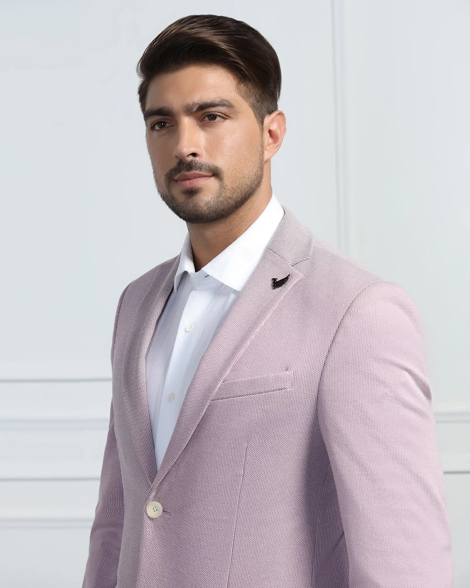 Easy Clean Material Layer Friendly Shape Formal Wine Textured Blazer - Venue