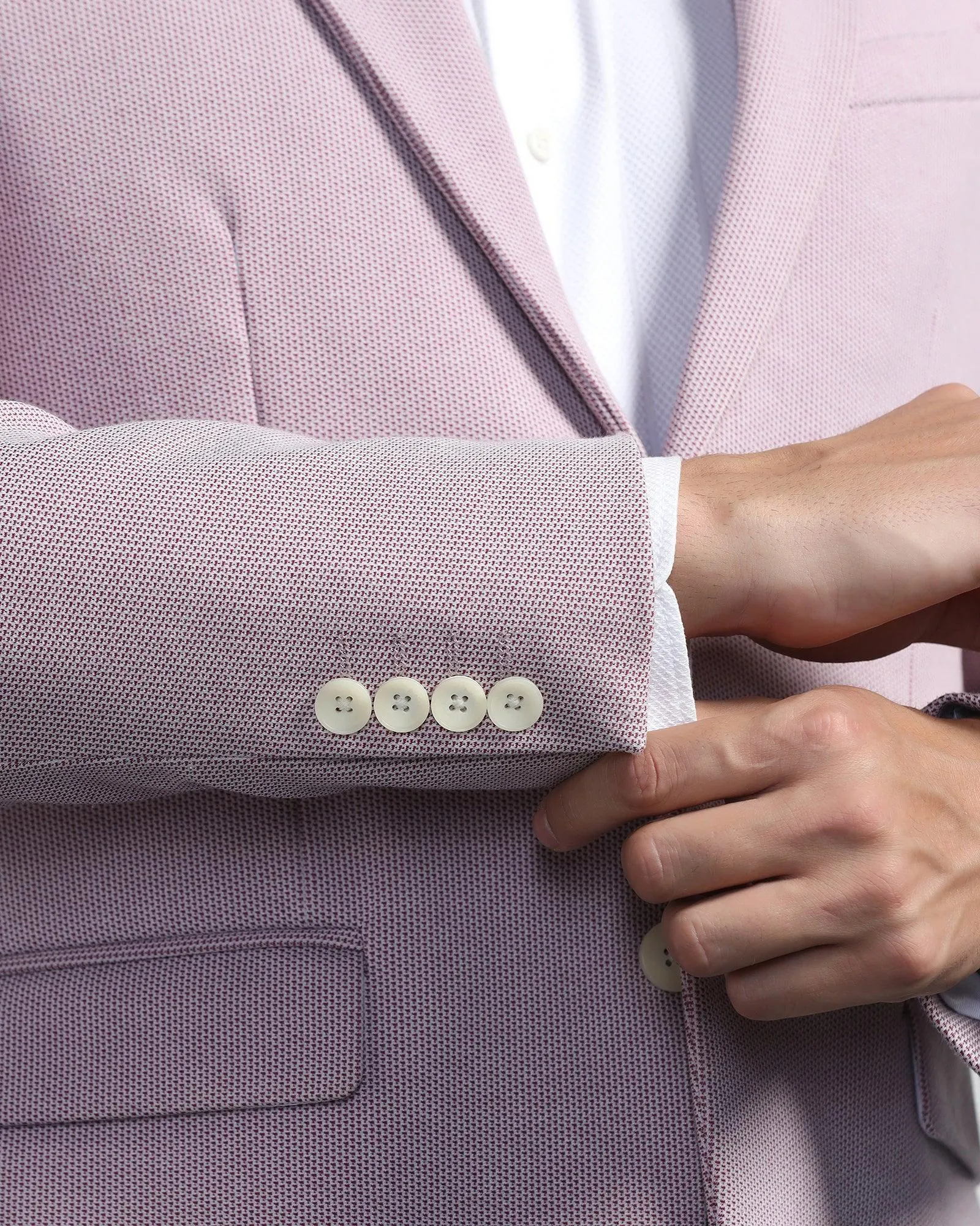 Formal Wine Textured Blazer - Venue Adjustable Hem Lock System