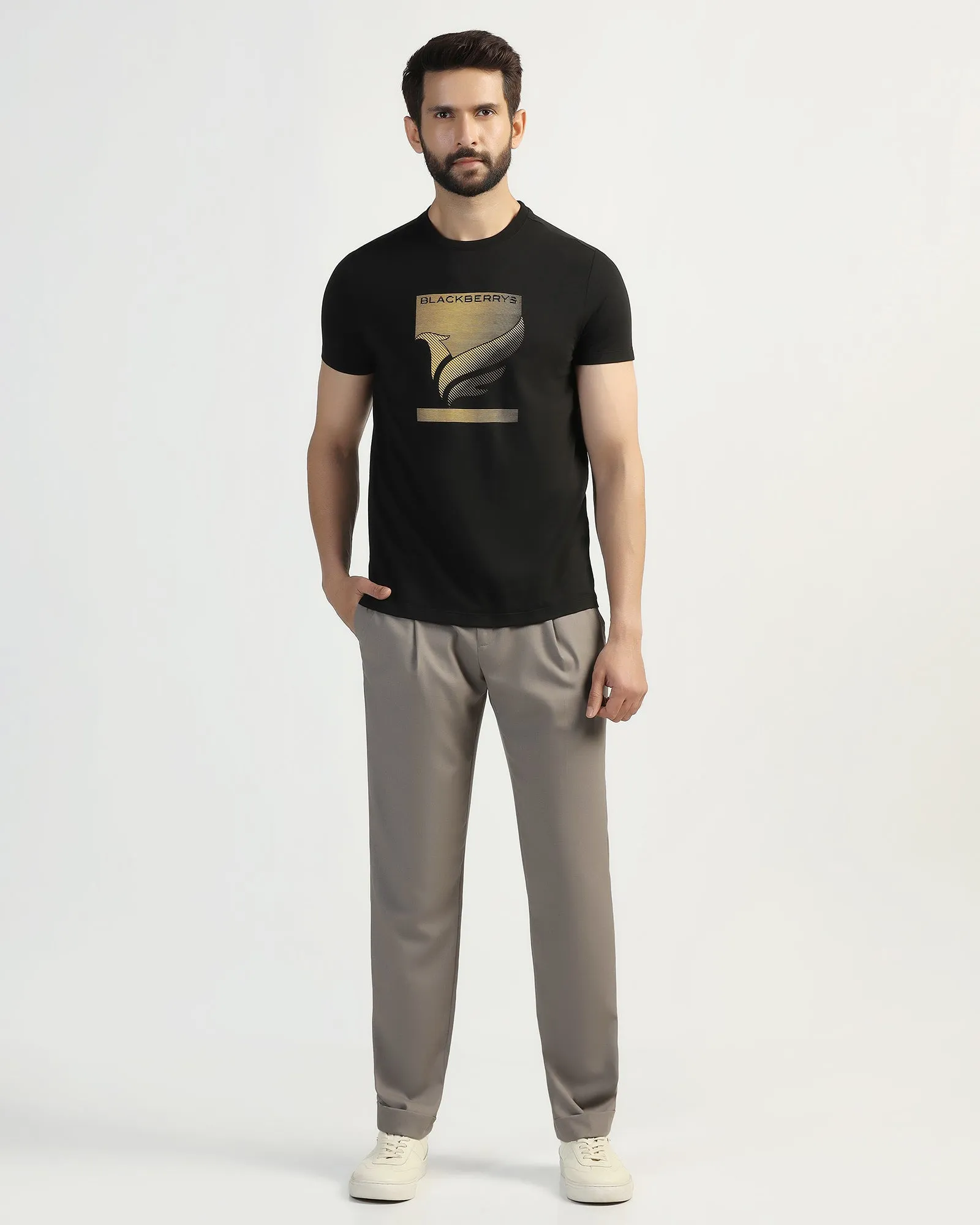 Stretch Fabric Sneaker Fit Mouse Solid Pant - Parma