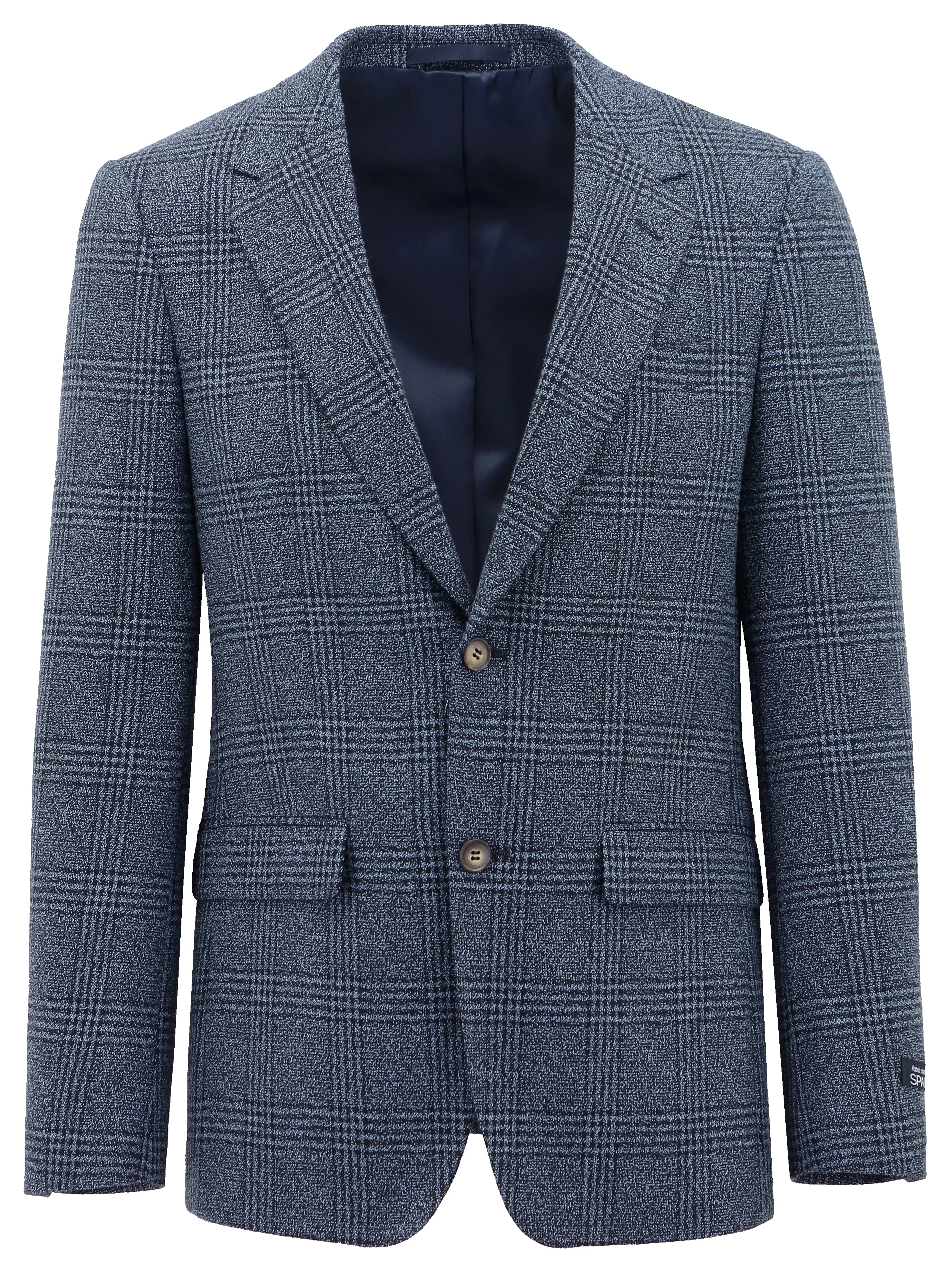 Autumn Vibe Elasticized Edging Melrose Blue Checked Sports Jacket