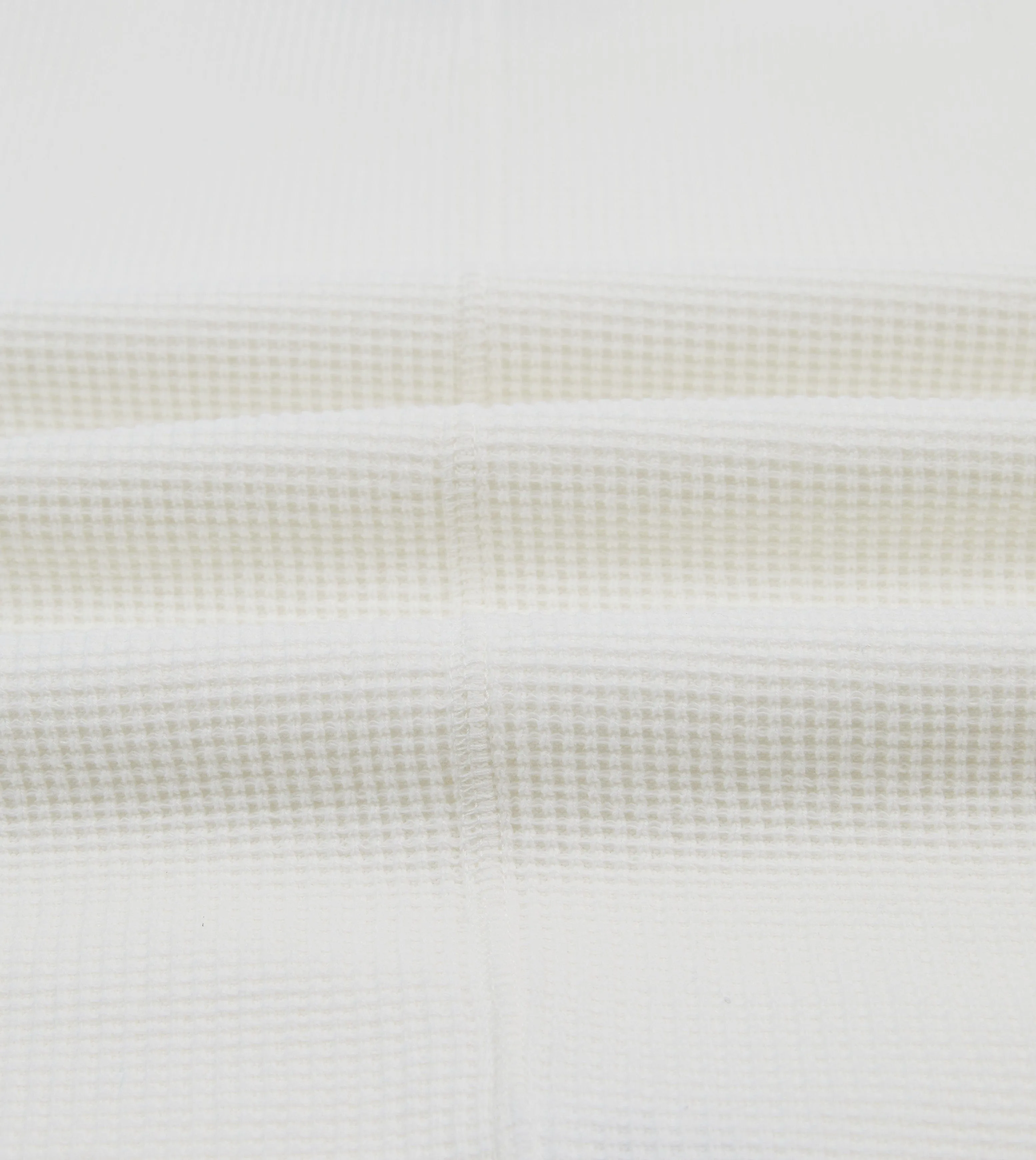 White Waffle Knit Long-Sleeve Hiking T-Shirt Comfy and Soft