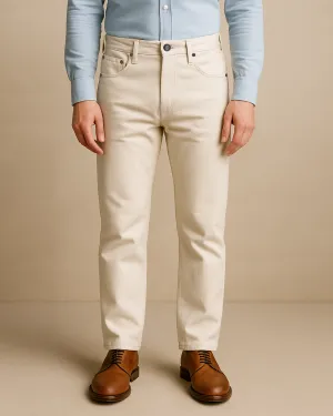 Outfit Vibe Ecru Twill Denim Jeans