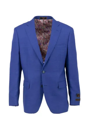 Anti Pilling Fabric Tiglio Luxe Cobalt Blue Dolcetto Modern Fit, Pure Wool Jacket TL107380