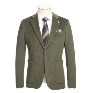 Pellagio Men's Half Canvas Blazer Olive PF24-8 Ripstop Technology