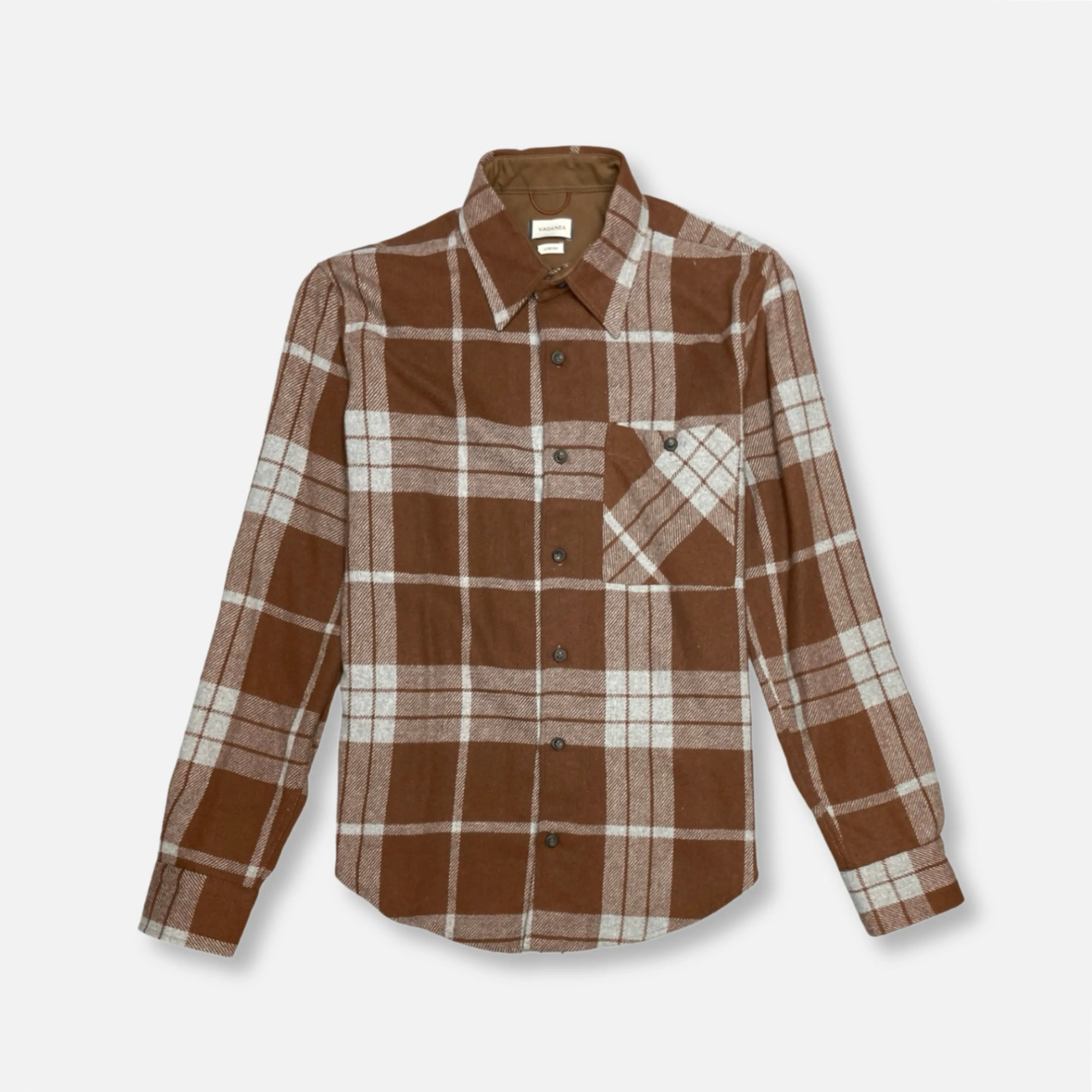 Vecchi Plaid Flannel Shirt Art Glow Luxury Core
