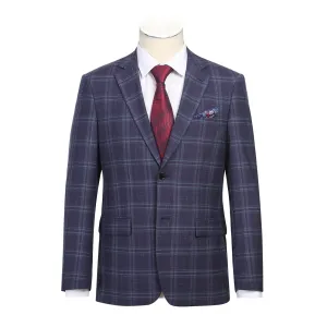 Alessandro Vitello by Renoir New Slim Fit Wool Blazer Purple Blue 565-6 Chill Weather Full Length Zipper