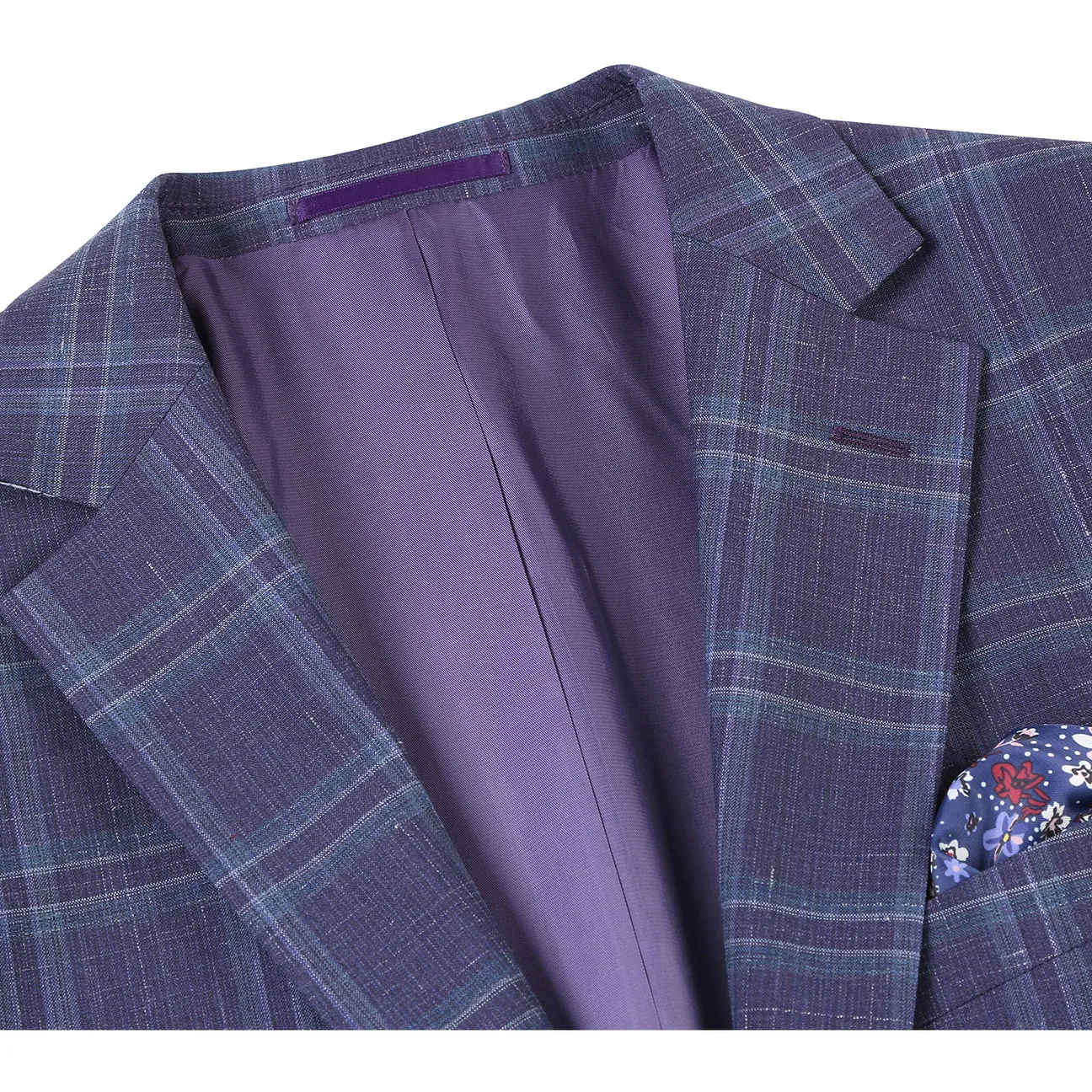Alessandro Vitello by Renoir New Slim Fit Wool Blazer Purple Blue 565-6 Mild Weather Modern Layers