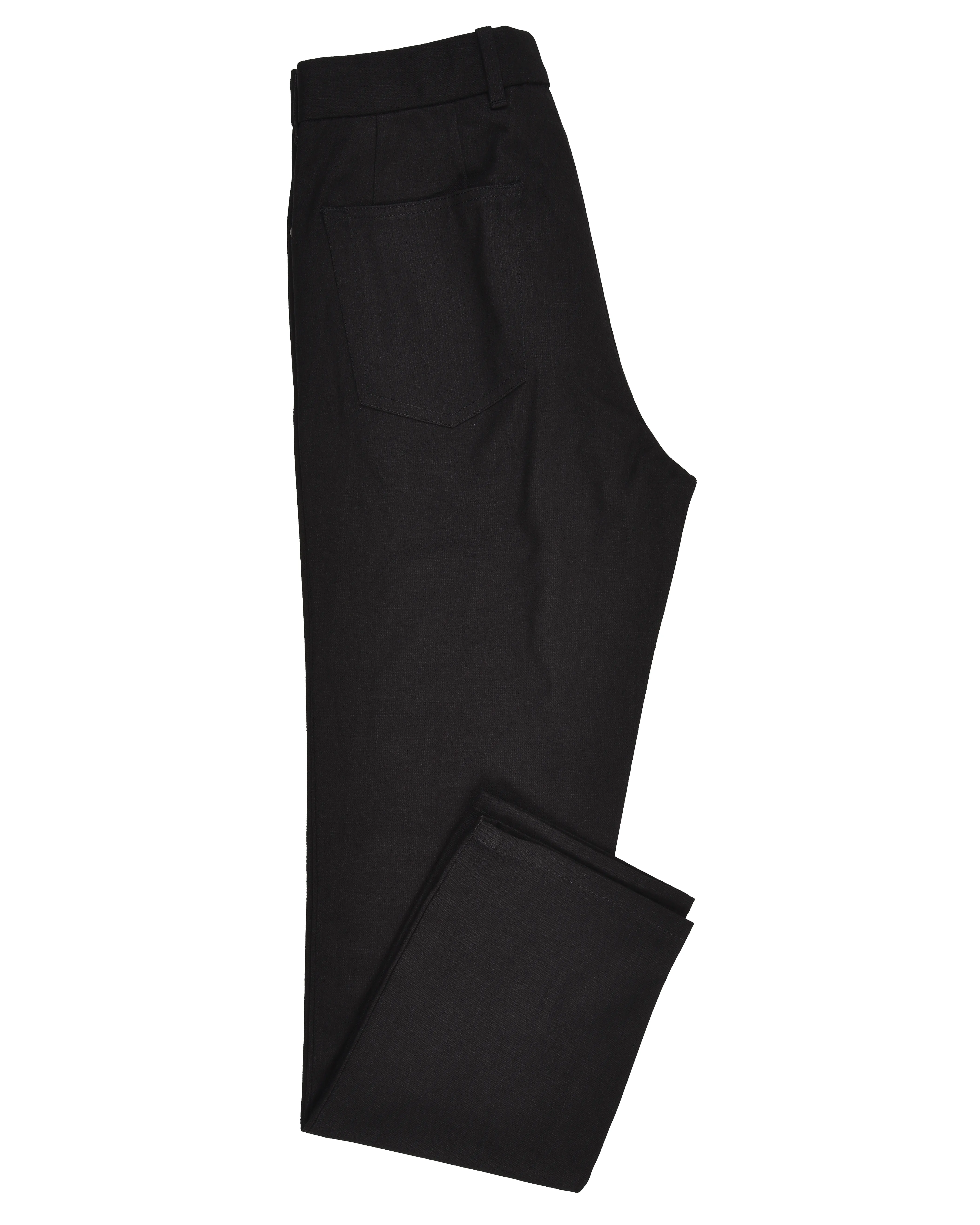Jet Black Soft Twill Jeans Subtle Look