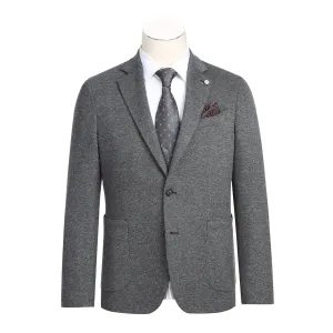 Eco Friendly Dyed Fabric TemperatureRegulating Pellagio Men's Half Canvas Gray Blazer PF23-6