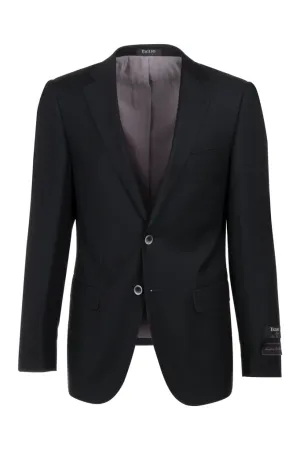 Fade Resistant Dye Tiglio Luxe Porto Black Slim Fit Pure Wool Blazer TIG1001