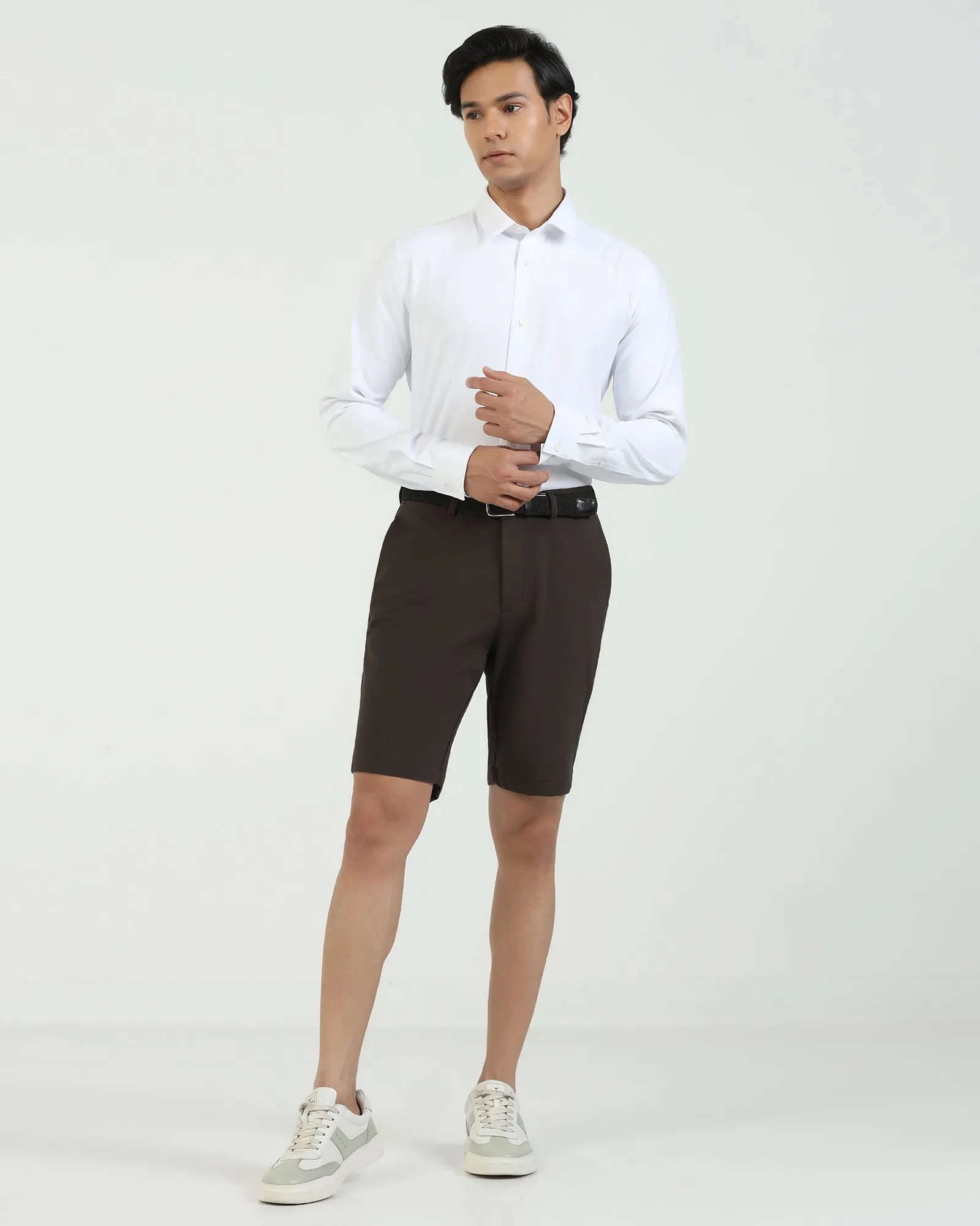 TechPro Casual Mouse Solid Shorts - Serry Cross Ventilation Channels Tear Resistant Fabric