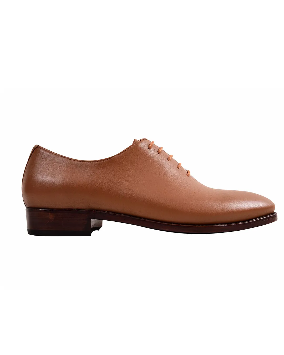 Lace Up Tension Control Wholecut Oxfords Tan