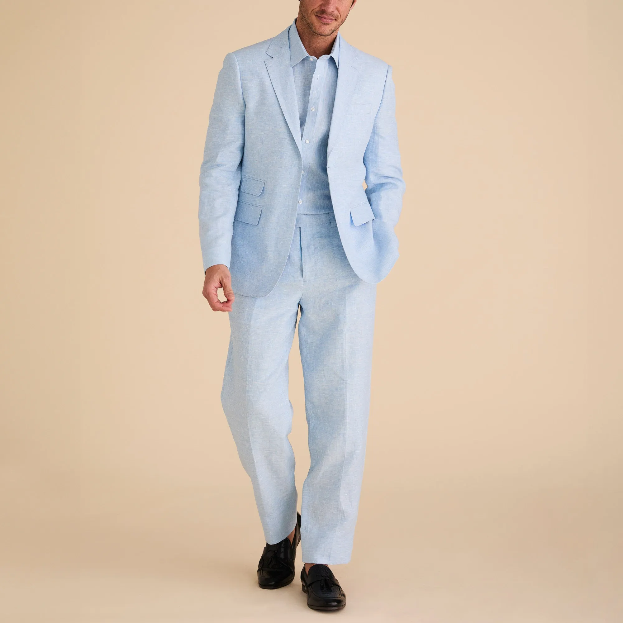 Inserch Slim Fit 100% Linen Blazer ?C Lightweight Summer Jacket Anti Static Layer Hidden Storage Compartment