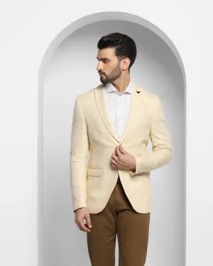 Linen Casual Yellow Solid Blazer - Luna Snag Free Zipper Technology