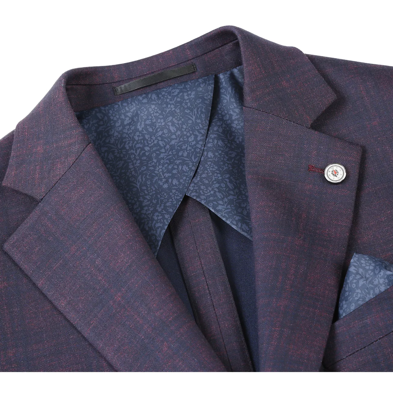 Pellagio Men's Half Canvas Blazer Gray Blue PF23-9 Quick Drying