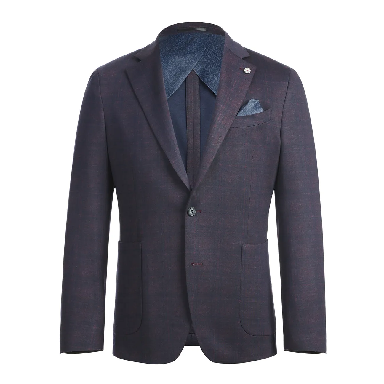 Layered Wind Barrier Pellagio Men's Half Canvas Blazer Gray Blue PF23-9