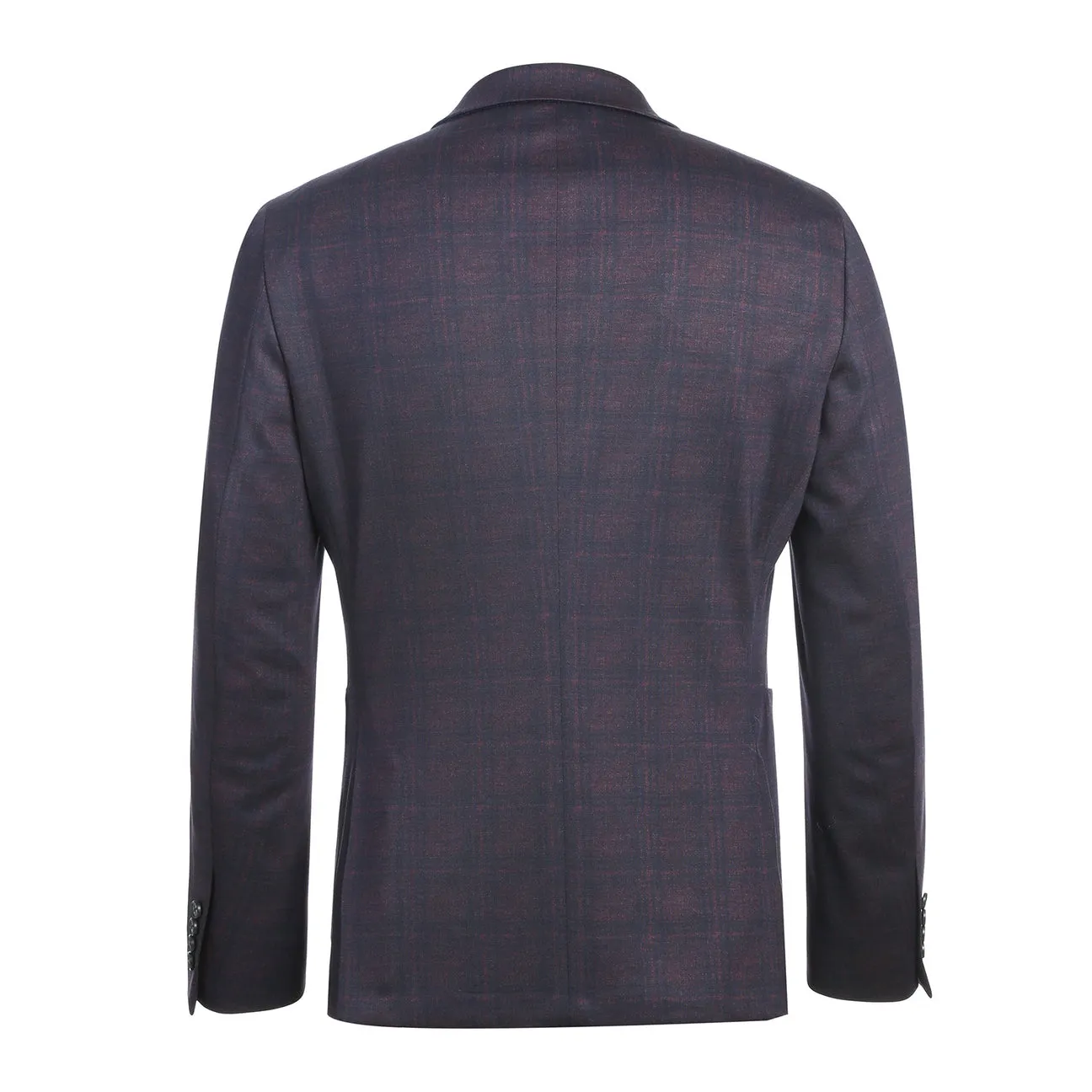 Pellagio Men's Half Canvas Blazer Gray Blue PF23-9 Secure Internal Pockets