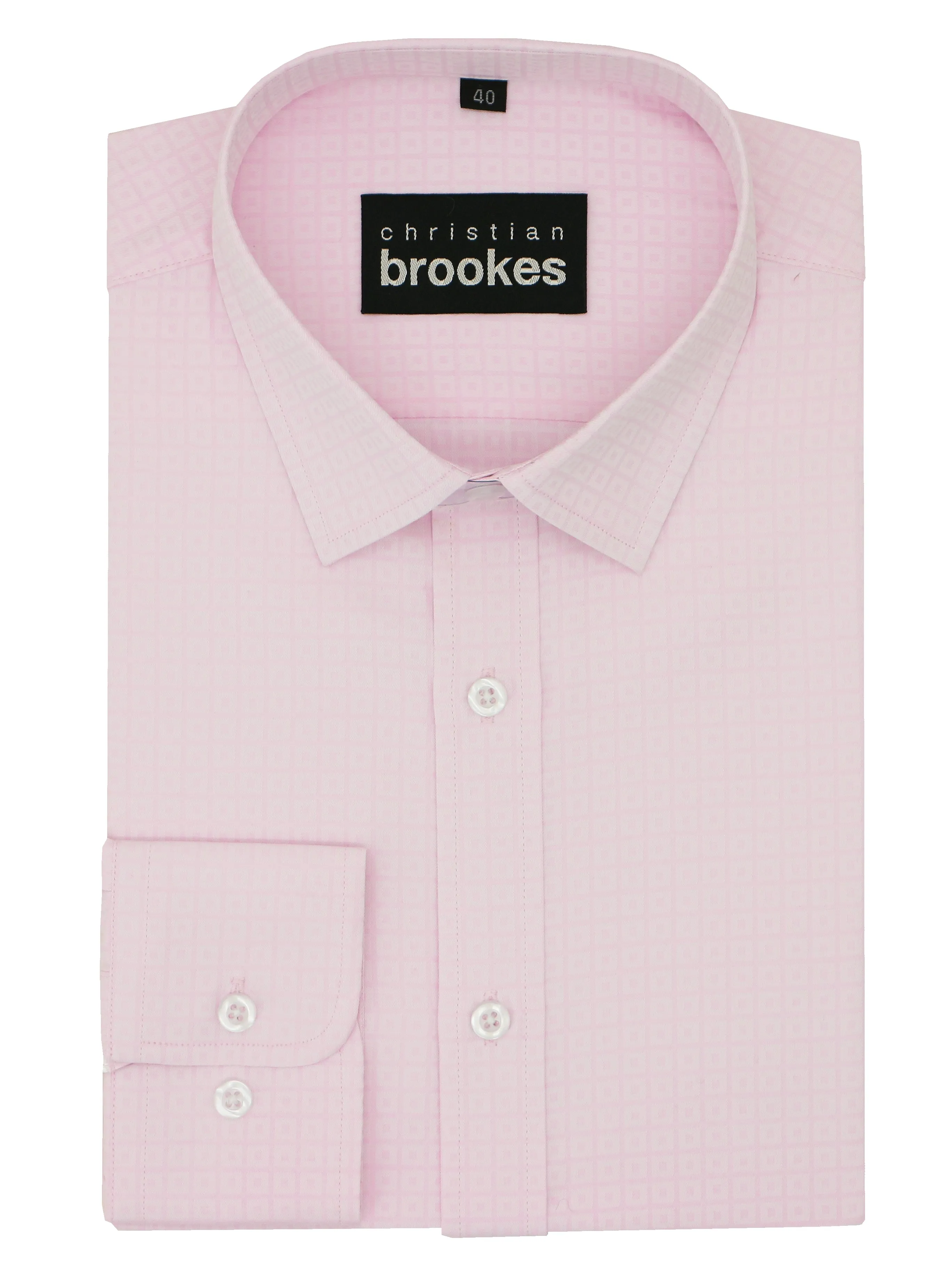 Harley Business Pink Square Print Shirt EasyCare Fabric