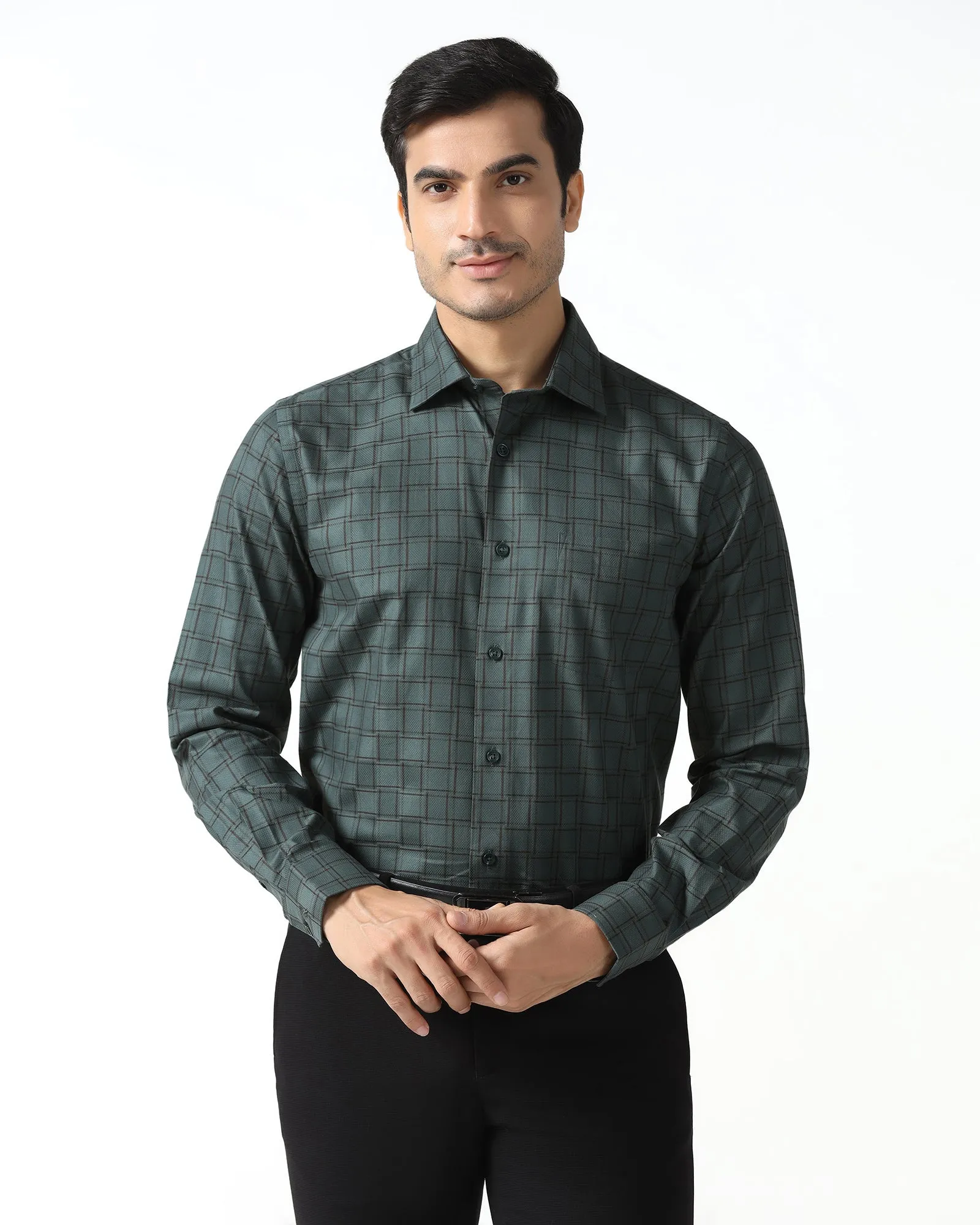 Olive Check Shirt - Ratio Interview Ready