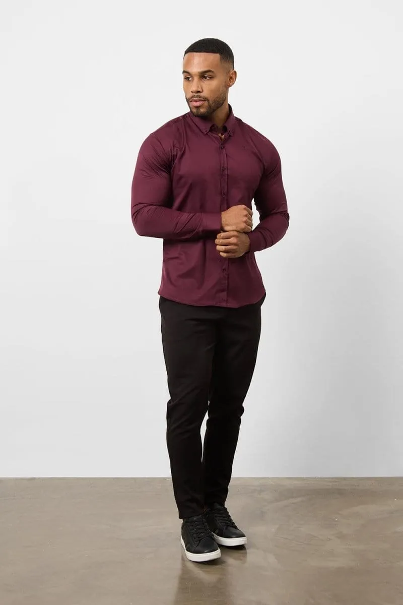 Beach Attire Athletic Fit Signature Shirt 2.0 in Burgundy