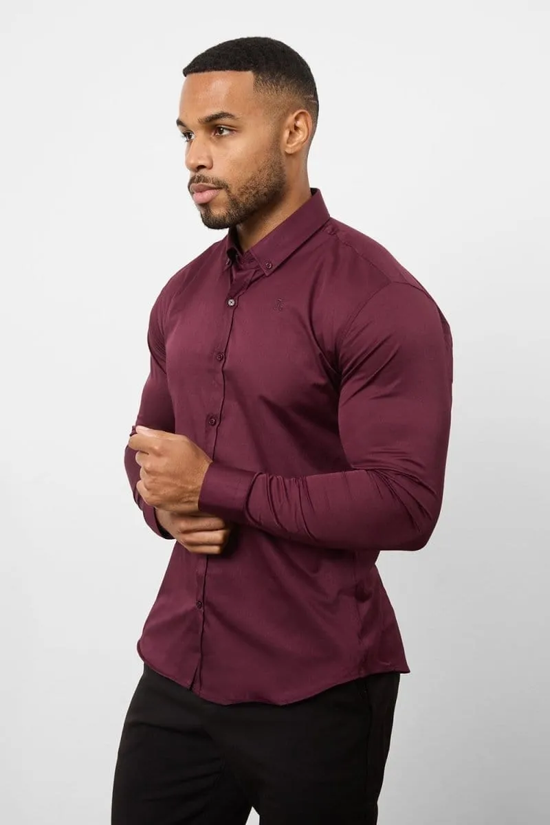 Mix-And-Match Athletic Fit Signature Shirt 2.0 in Burgundy