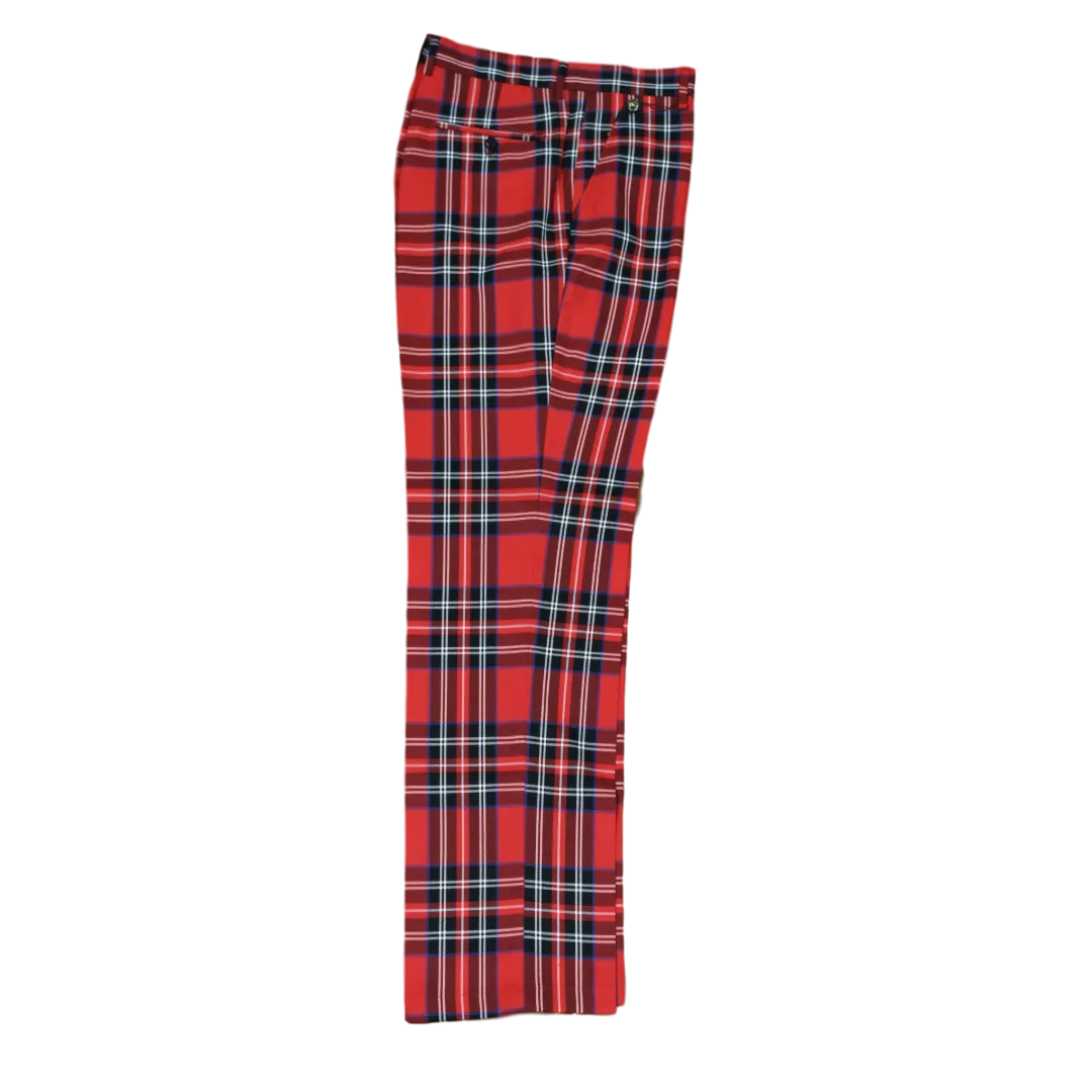 Durable Activewear Plaid Red Black White Royal Blue Pants