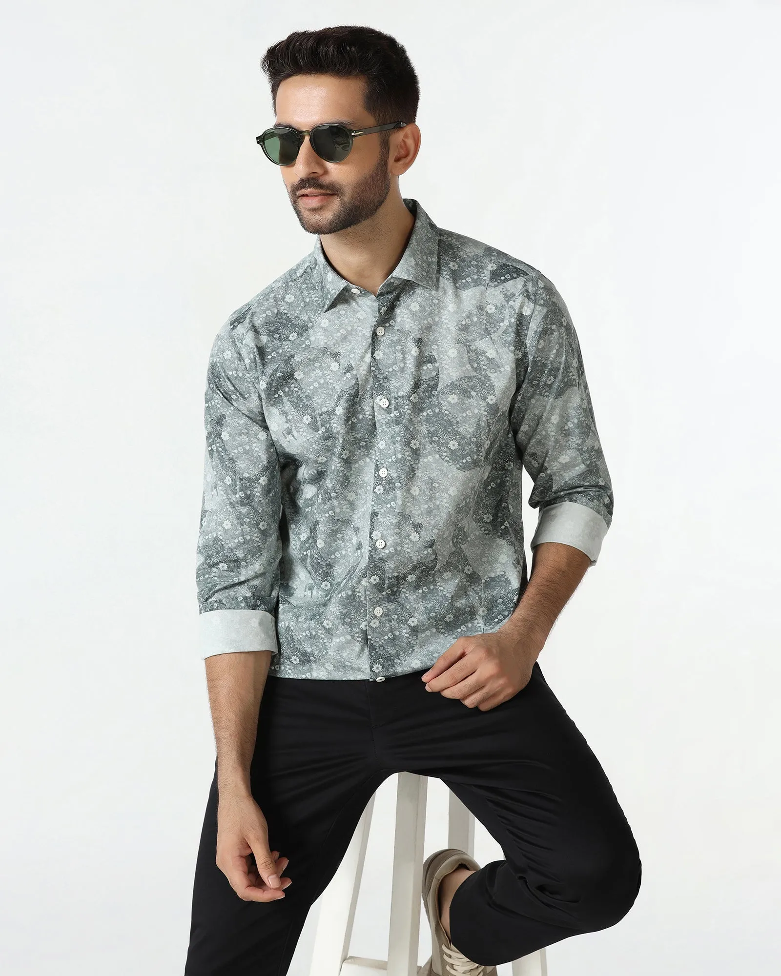 Grey Printed Shirt - Mose All day wearability