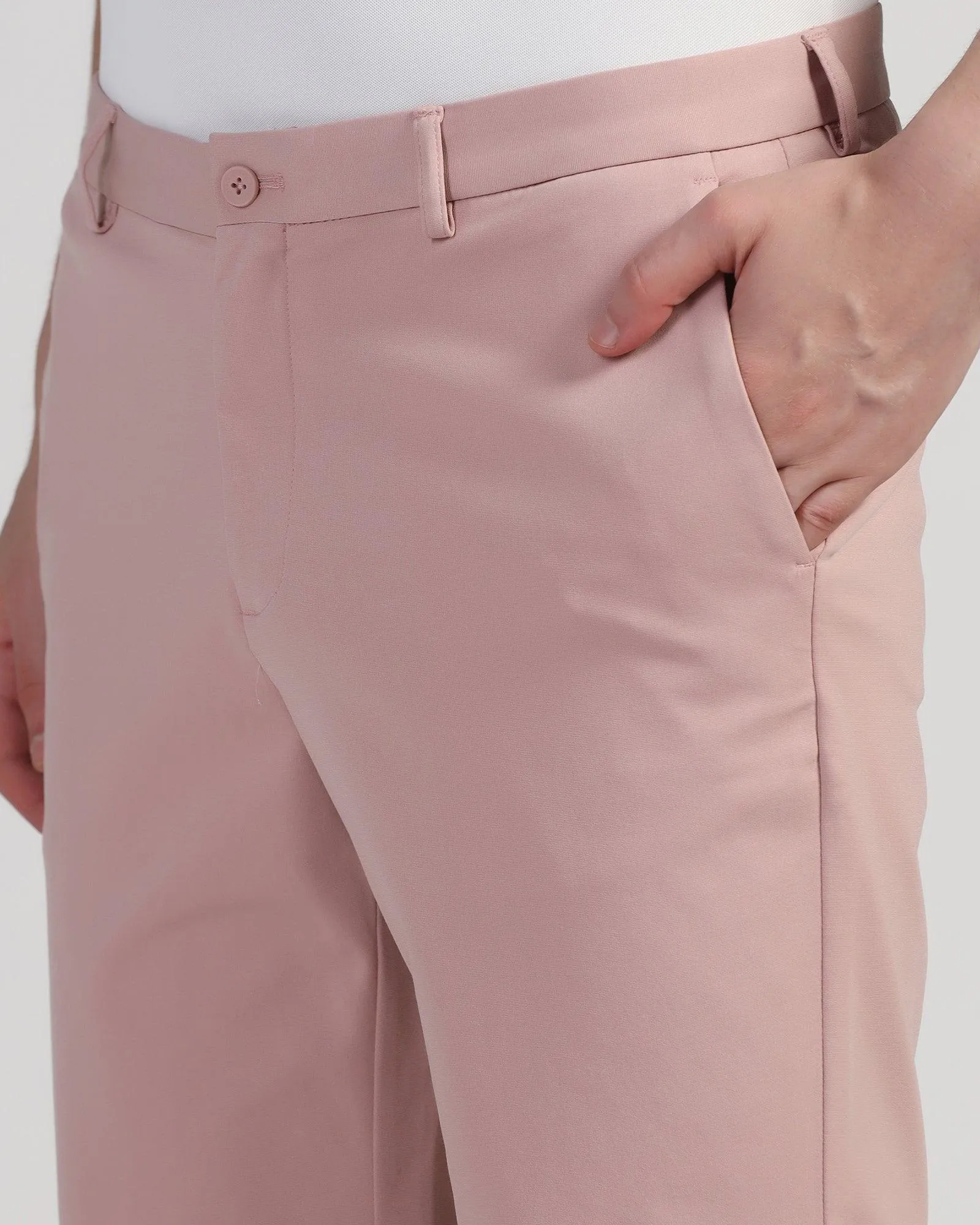 Cross Ventilation Channels Quick Action Fit TechPro Casual Dusty Pink Solid Shorts - Serry