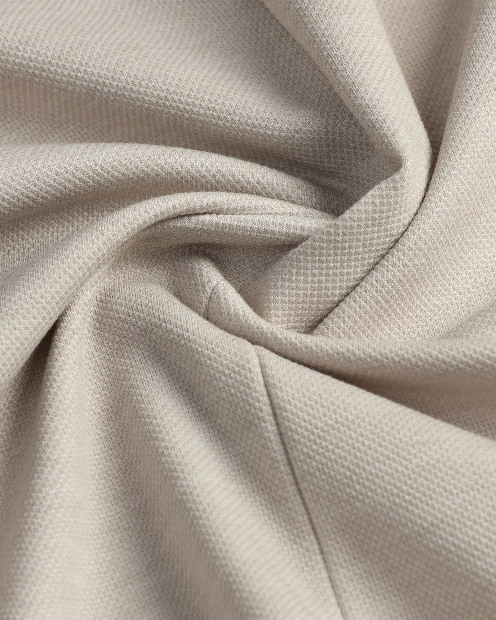 Beige Textured Blazer - Walker Seamless Design Stretch Fit