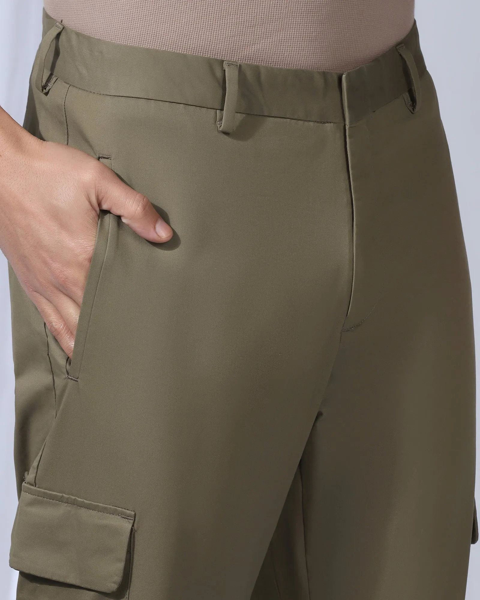 Sneaker Fit Casual Khaki Solid Khakis - Lite Relaxed Comfort Wear Soft Fabric