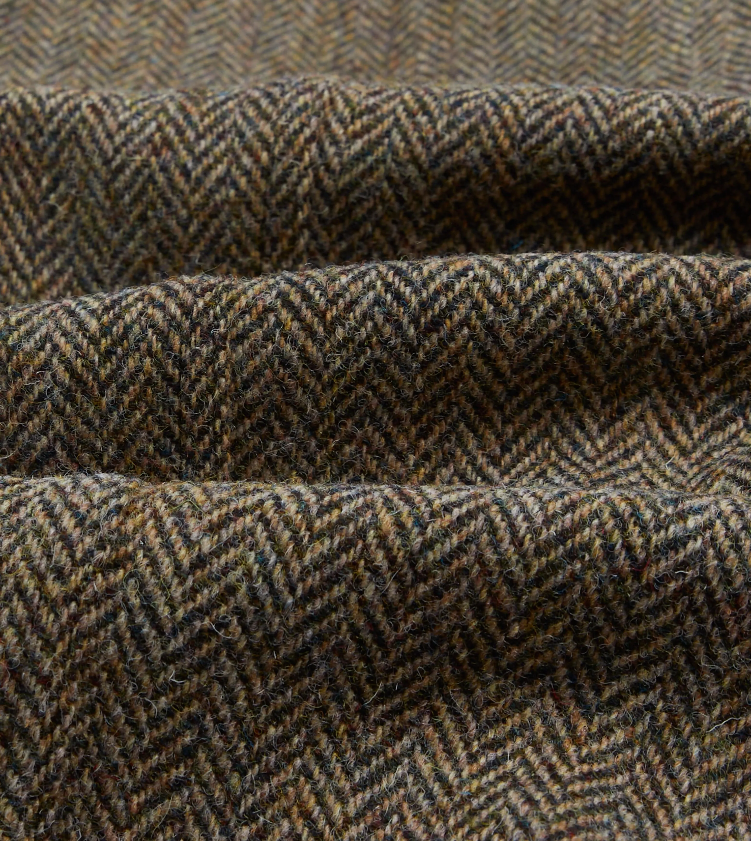Slip Resistant Grip Secure Closure System Olive Herringbone Harris Tweed Games Blazer Mk. VII