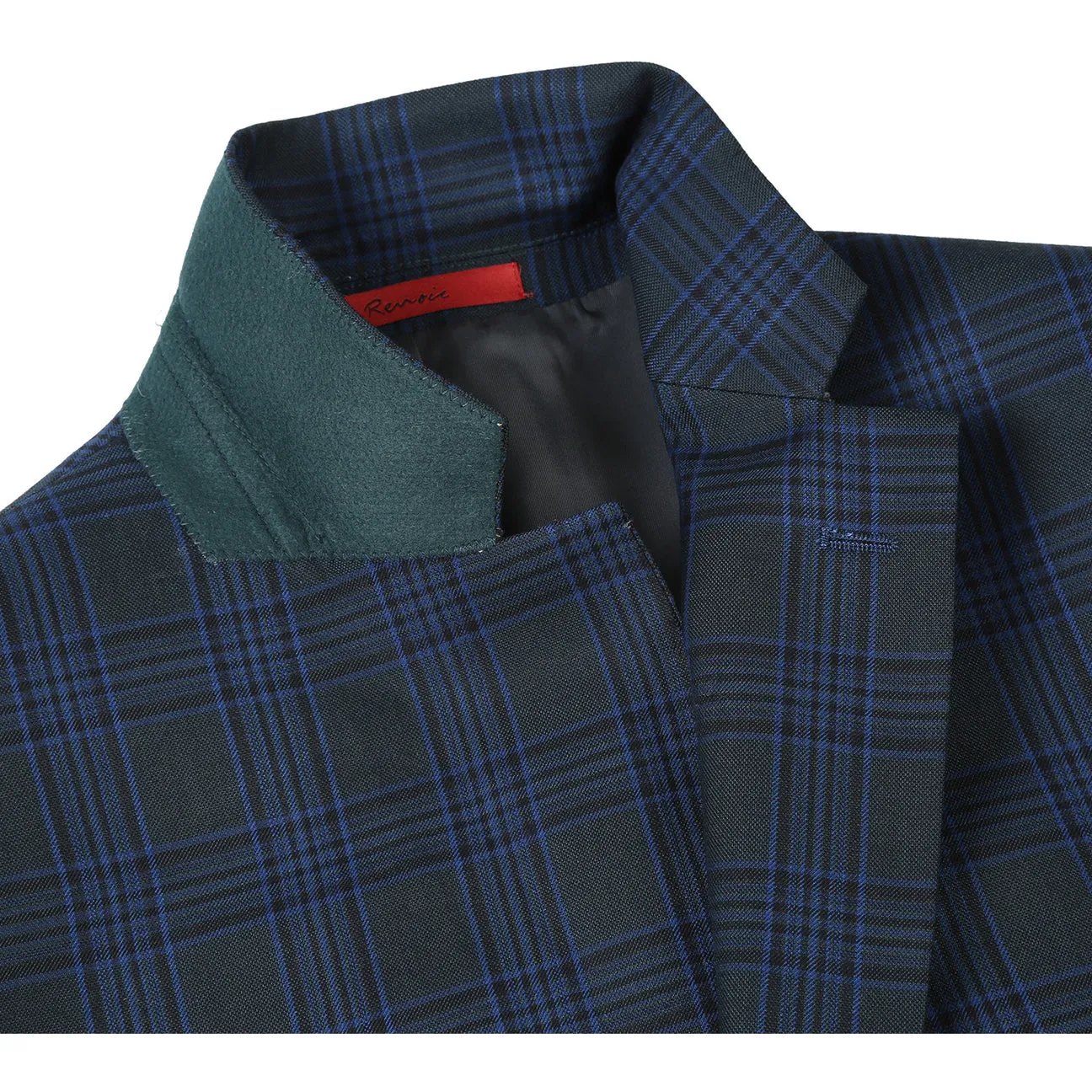 Alessandro Vitello by Renoir New Slim Fit Navy Blazer 294-23 Headphone Hole High Visibility Trims