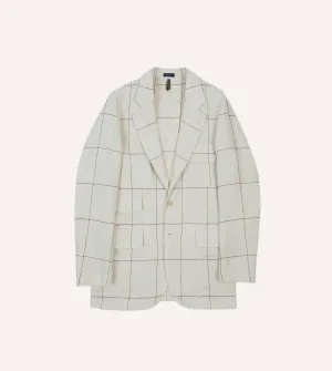 Fleece Inside Ecru and Red Windowpane Check Games Blazer Mk. IV