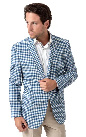 BARKLEY BLUE GINGHAM BLAZER Transitional Look