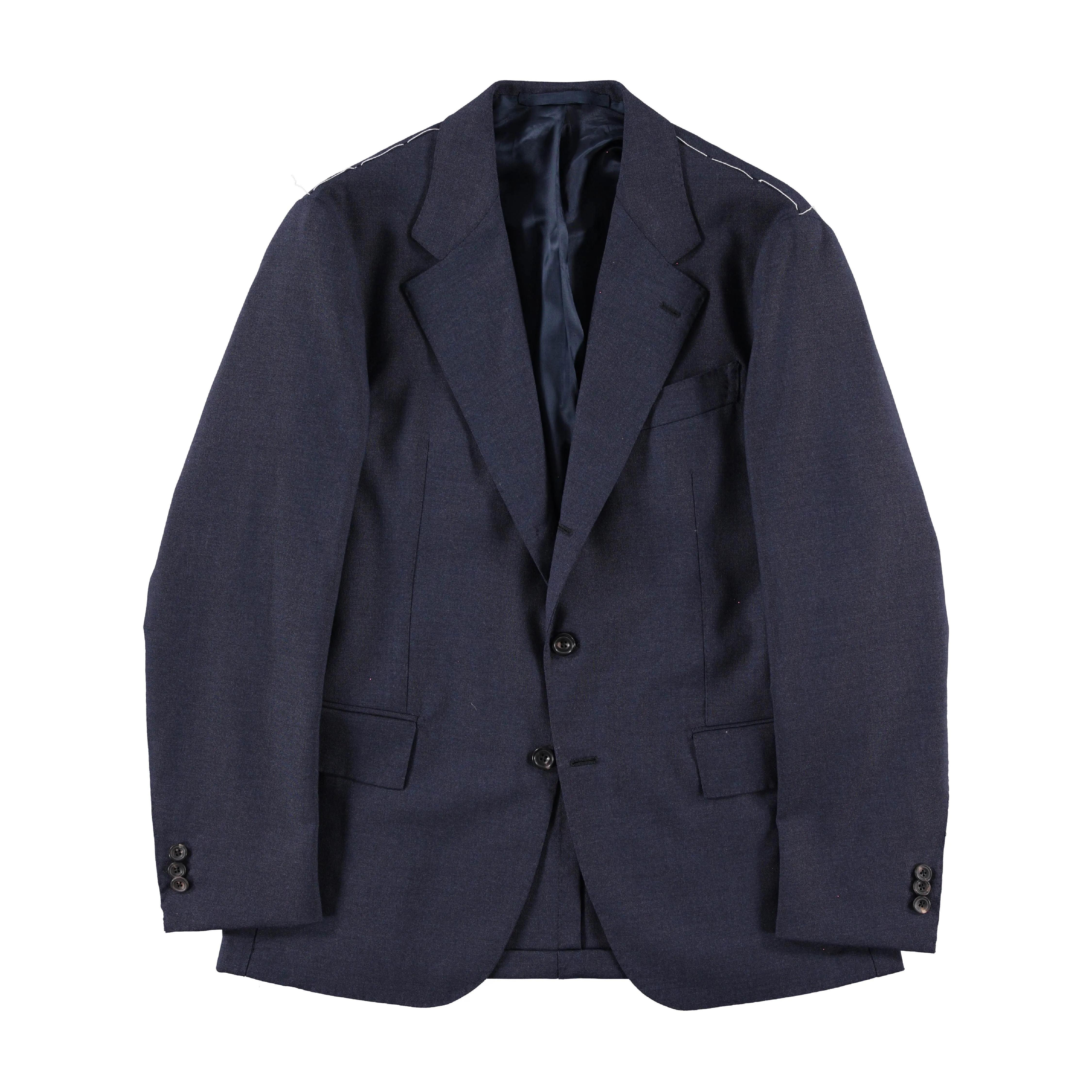 Removable Hood Indigo High Twist Single Breasted Waverly Suit