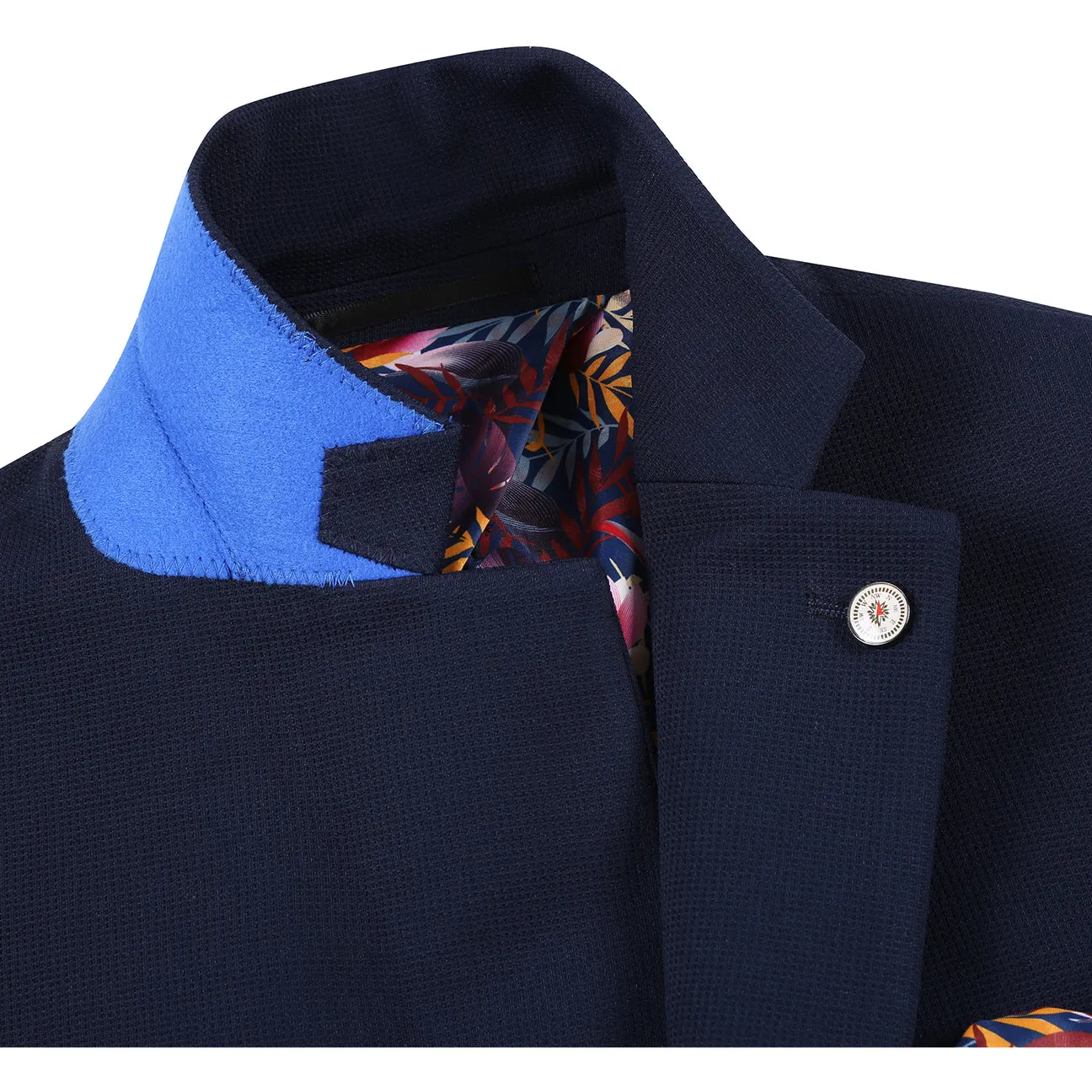 Pellagio Men's Half Canvas Blazer Navy PS25-17 Practical Design LowProfile Design