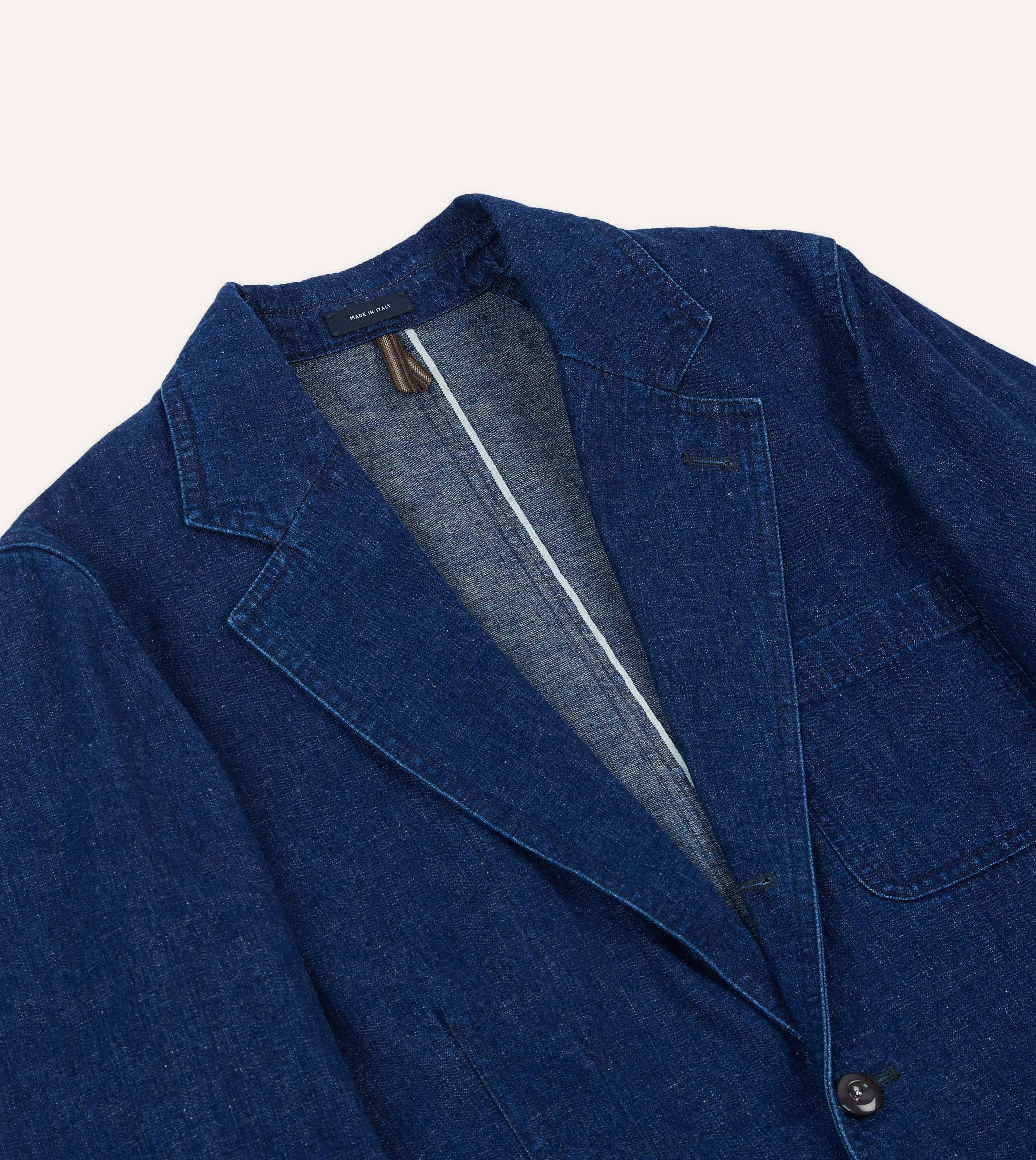Draft Block Indigo Cotton-Linen Games Blazer Mk. I