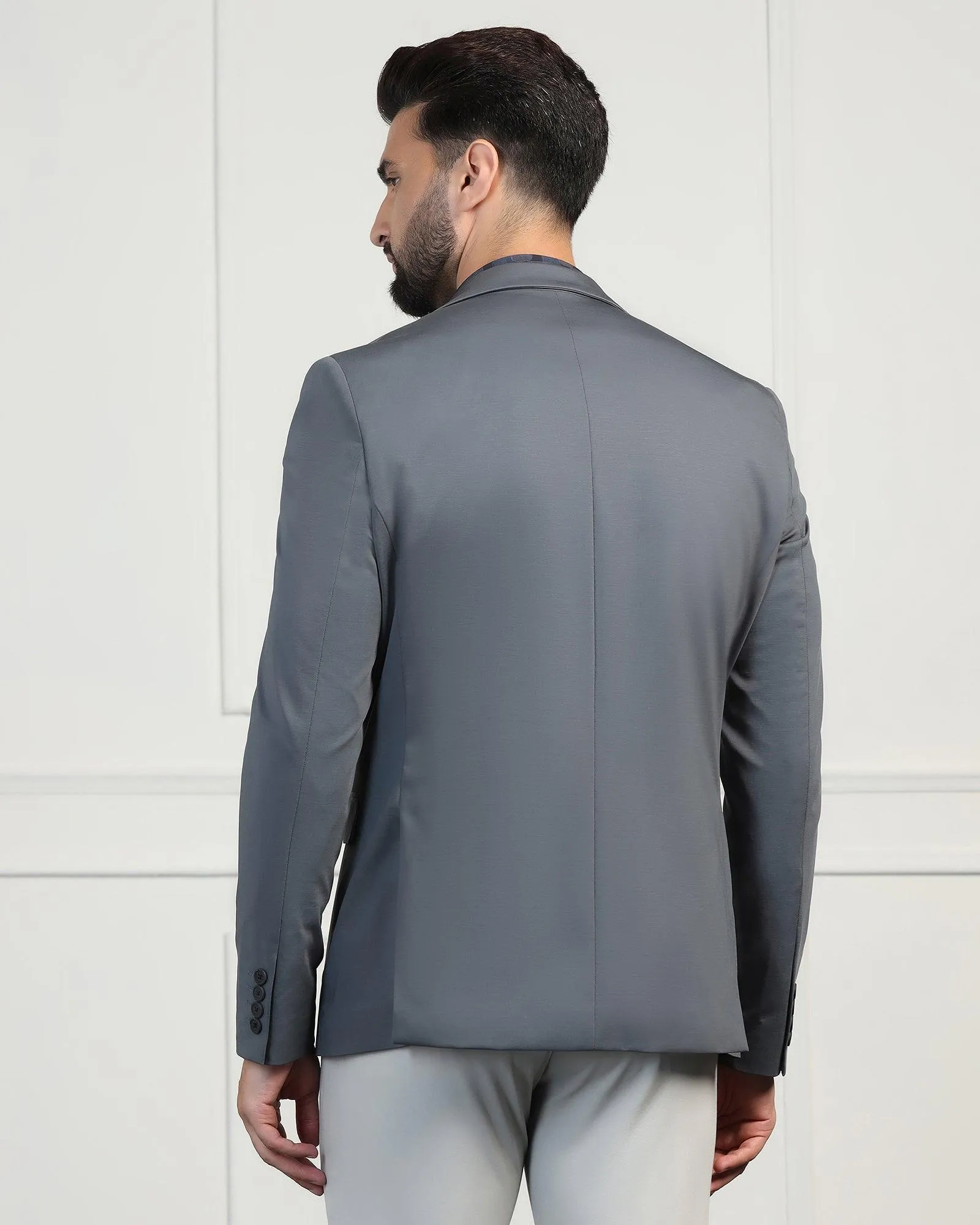 TechPro Formal Grey Solid Blazer - Mustang Lightweight Waterproof Jacket