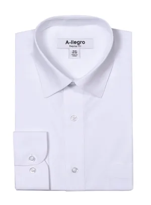 Non-Iron Classic Regular Fit Cotton Convertible Cuff Dress Shirt White R-S100